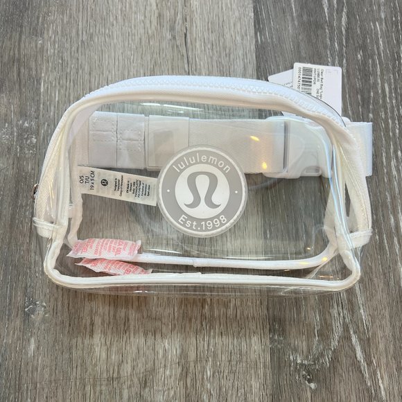 NWT White/Vapor Clear Logo lululemon Everywhere Belt Bag (EBB) - Picture 3 of 12